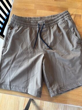 Men's Athletic Drawstring Shorts - Khaki